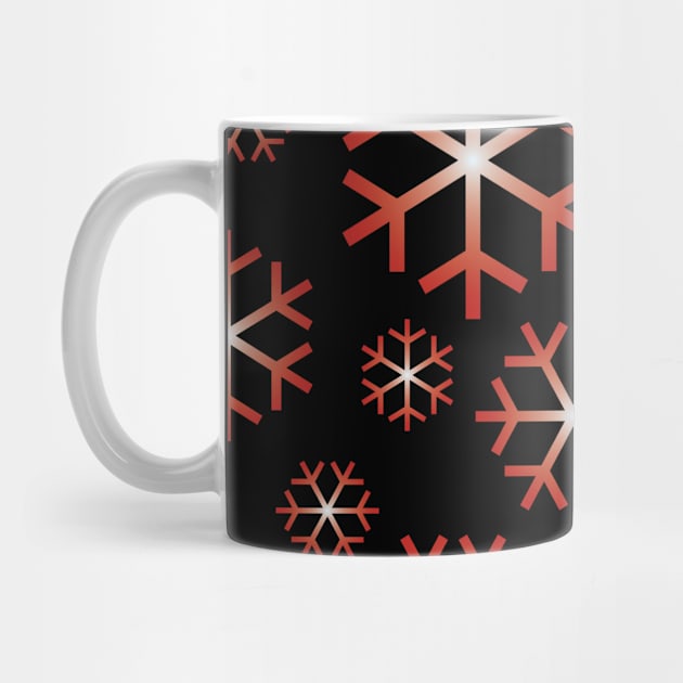 Red Christmas Snowflakes Pattern by inotyler